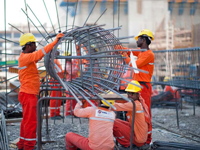 Construction Workers at Muscat Airport
